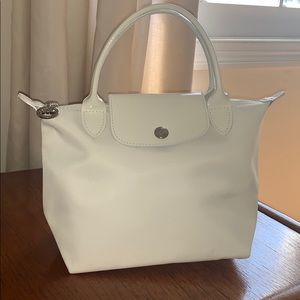 Small White Longchamp Purse